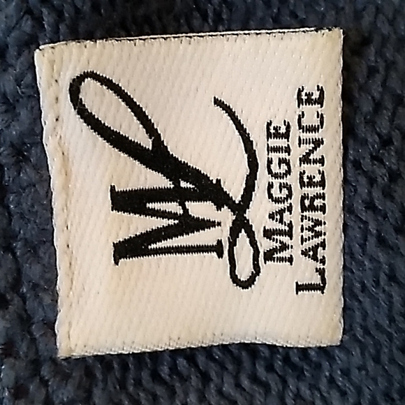 Maggie Lawrence Blue Floral Embroidered beaded Sweater. Size See Measurements - Picture 7 of 10